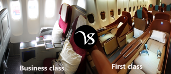 Difference between business class and first class