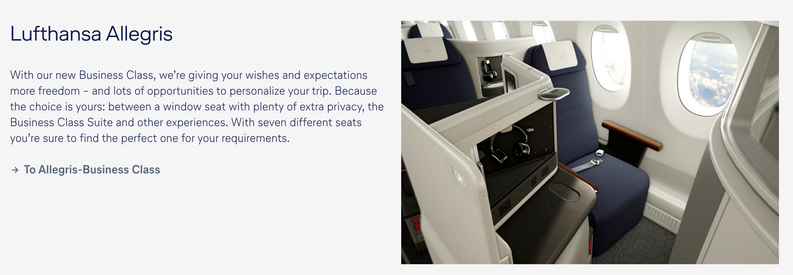 Lufthansa business class